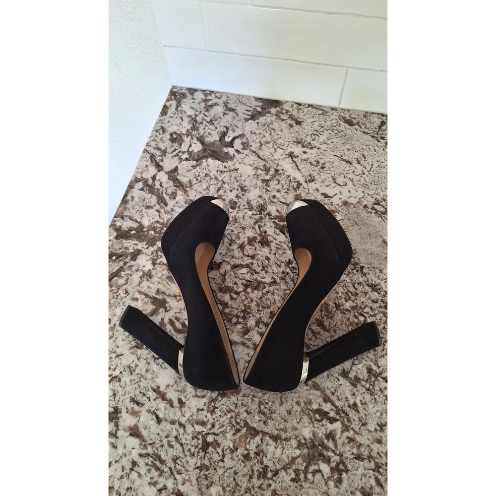 Prada Suede Black Platform Pumps Italy 36.5, 6 US - Picture 7 of 12